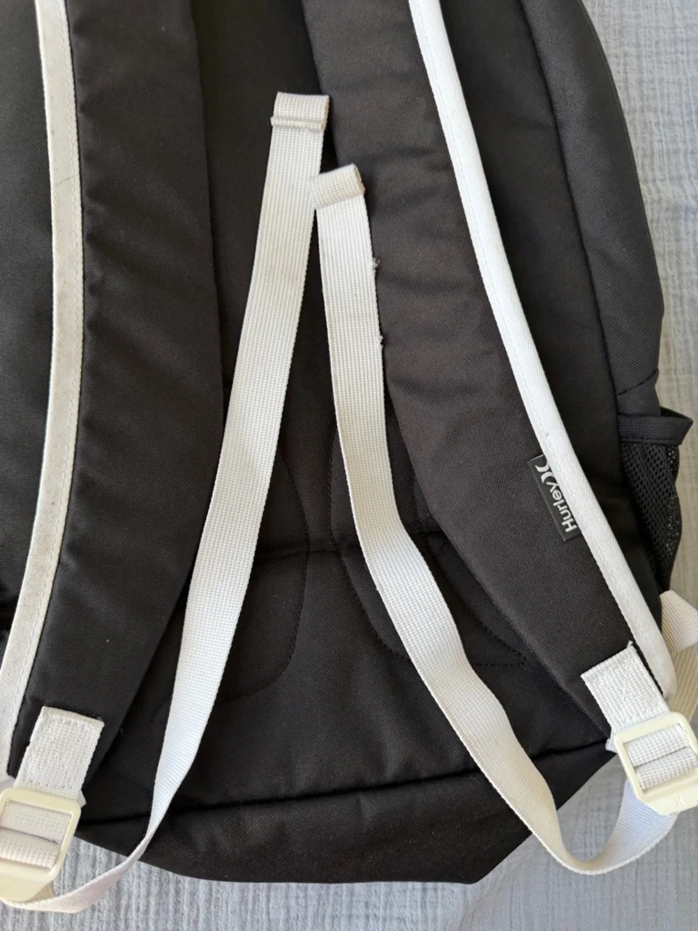 Hurley Black and White Logo Backpack
